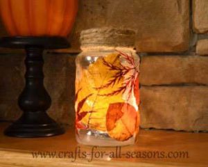 thanksgiving craft leaf votive