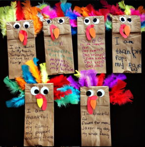 paper bag thanksgiving turkey puppet