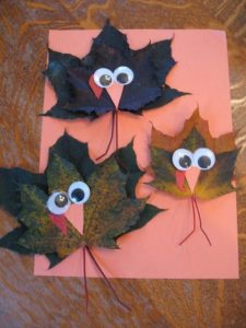 thanksgiving leaf turkey craft