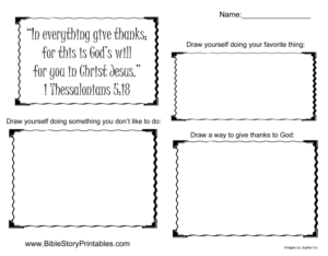 Thanksgiving Bible worksheet